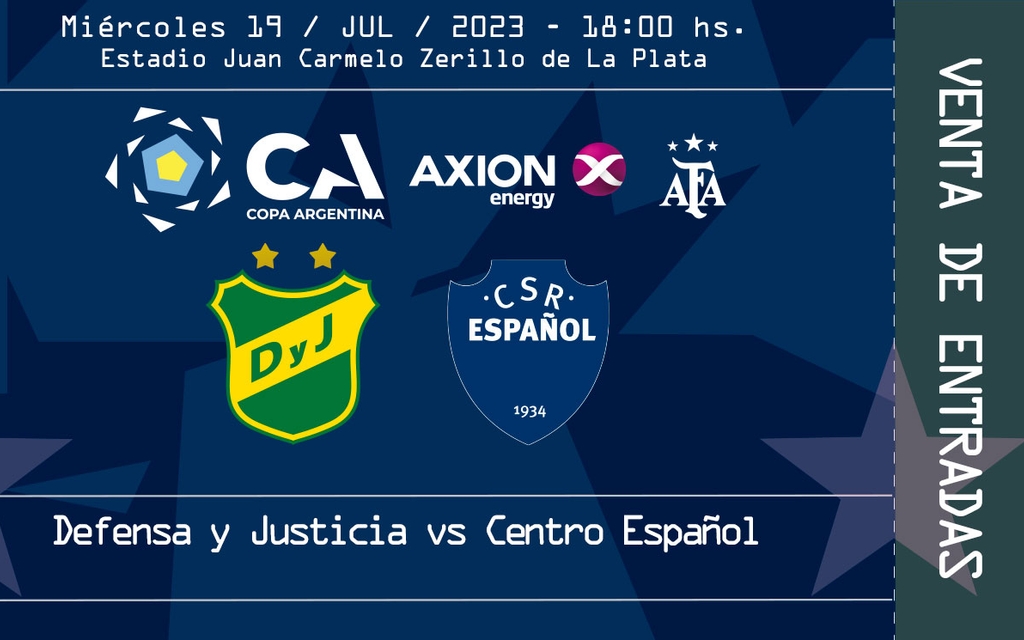 Venta de entradas para Defensa y Justicia - Centro Español - Copa Argentina  / Web oficial de la Copa Argentina